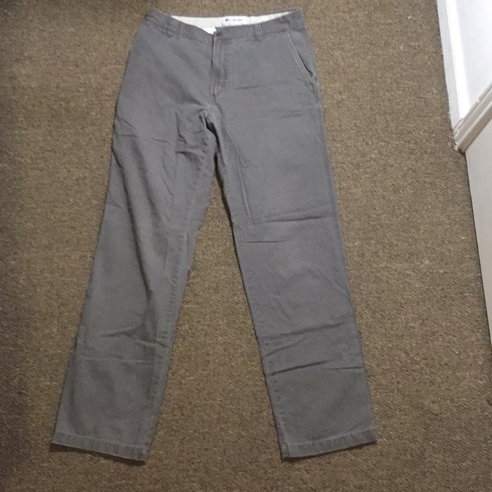 Gray Columbia pants.